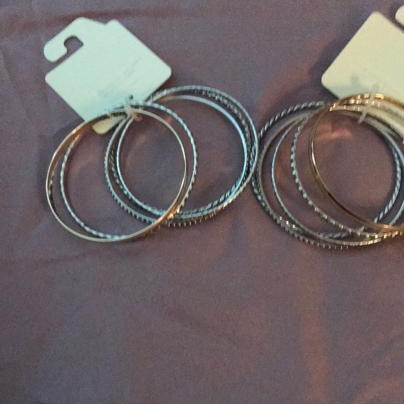 Cato Jewelry - Set of 5 Bangles Silver& Gold